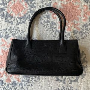 Black leather shoulder bag